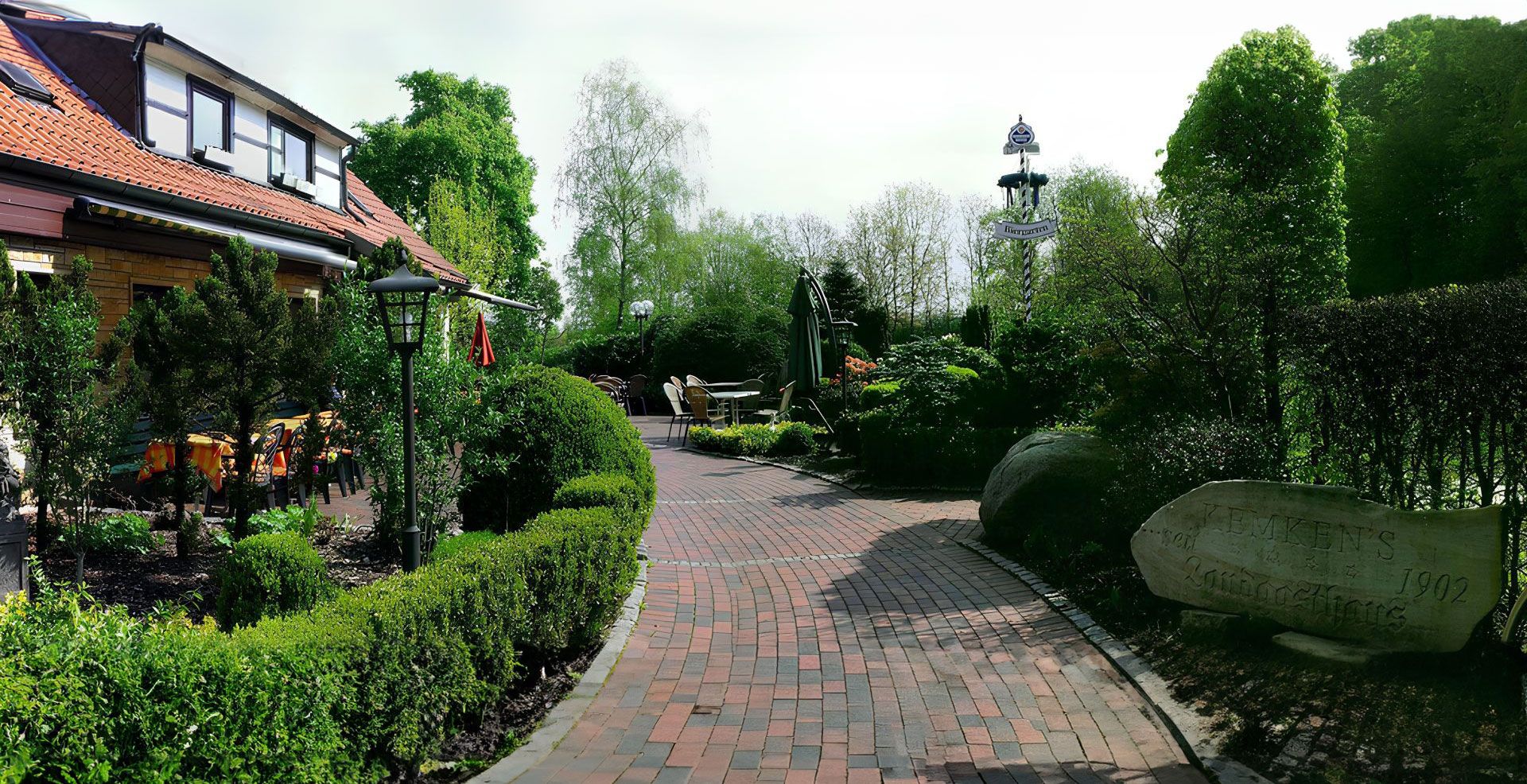 Der Blick in den Biergarten